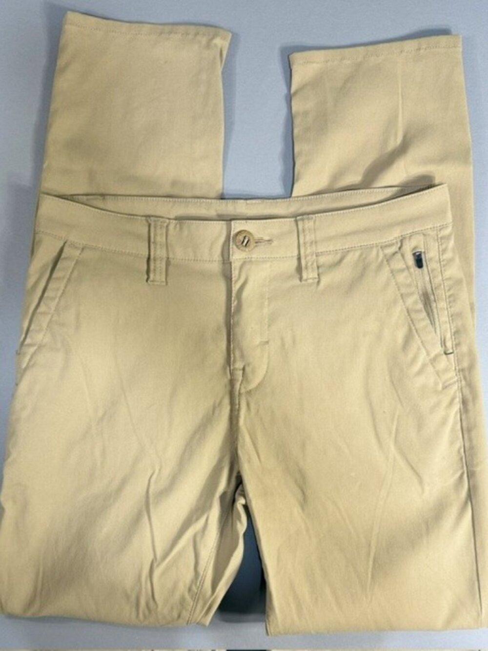 Prana Men's Slim Fit Pants 31W x 32L Tan Khaki Outdoor Hiking Camping Stretch